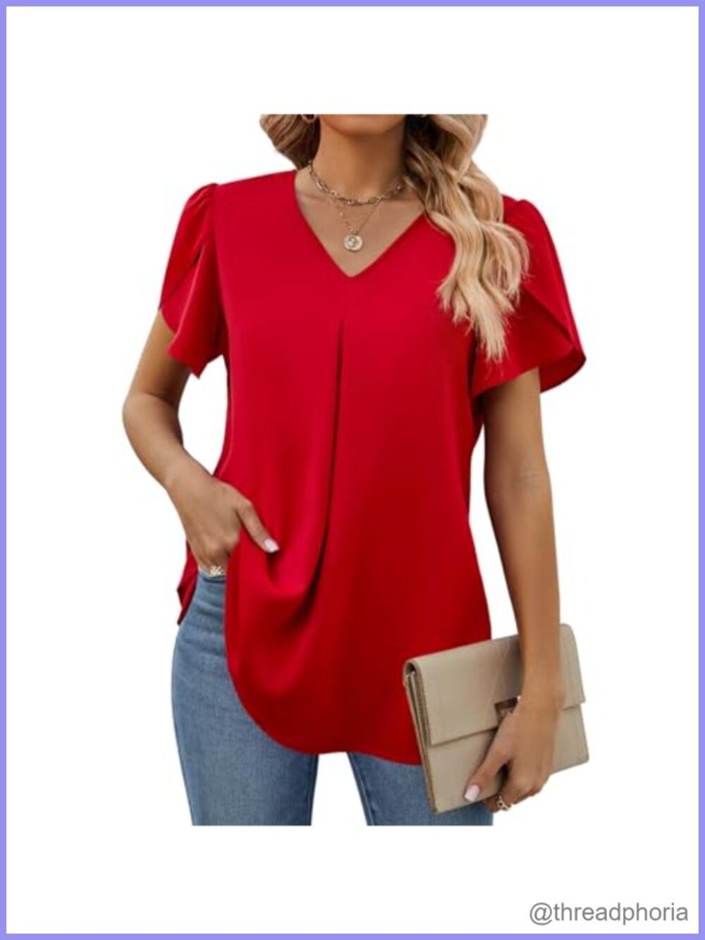 Elegant Chiffon Blouse Womens Short Sleeve V Neck Tunic Work Top